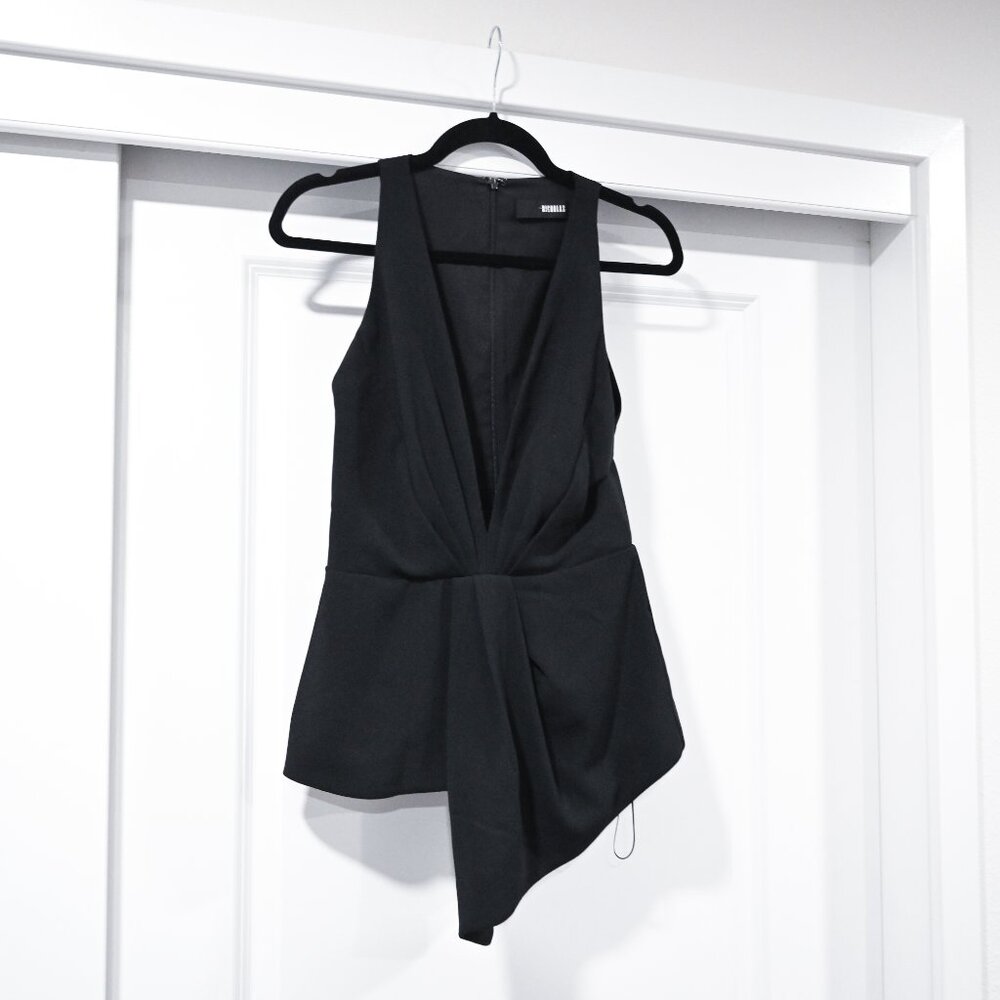 Nicholas Size 4 Deep V-Neck Drape Sleeveless Blou… - image 2